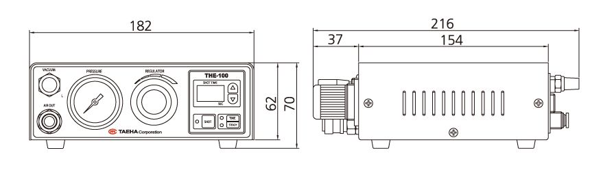 Bộ điều khiển của máy tra keo THE-100