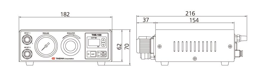 Bộ điều khiển của máy tra keo THE-100R (2-chiều)